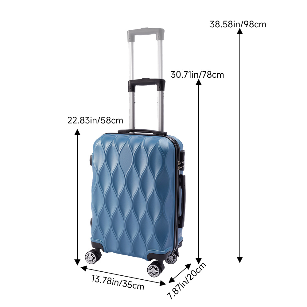 20 Inch Travel Suitcase with Spinner Wheels and Hardcase Shell