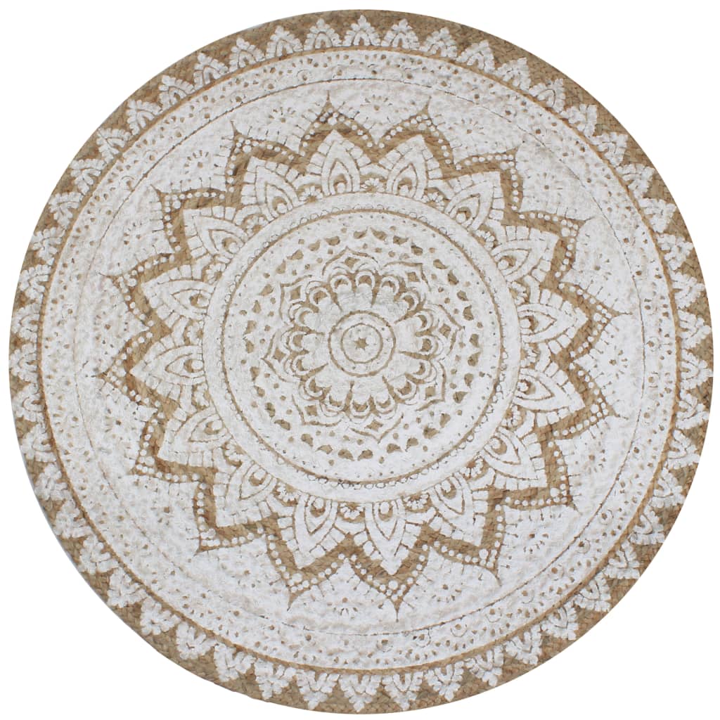 

Jute Woven Carpet Printed 150 Cm Round