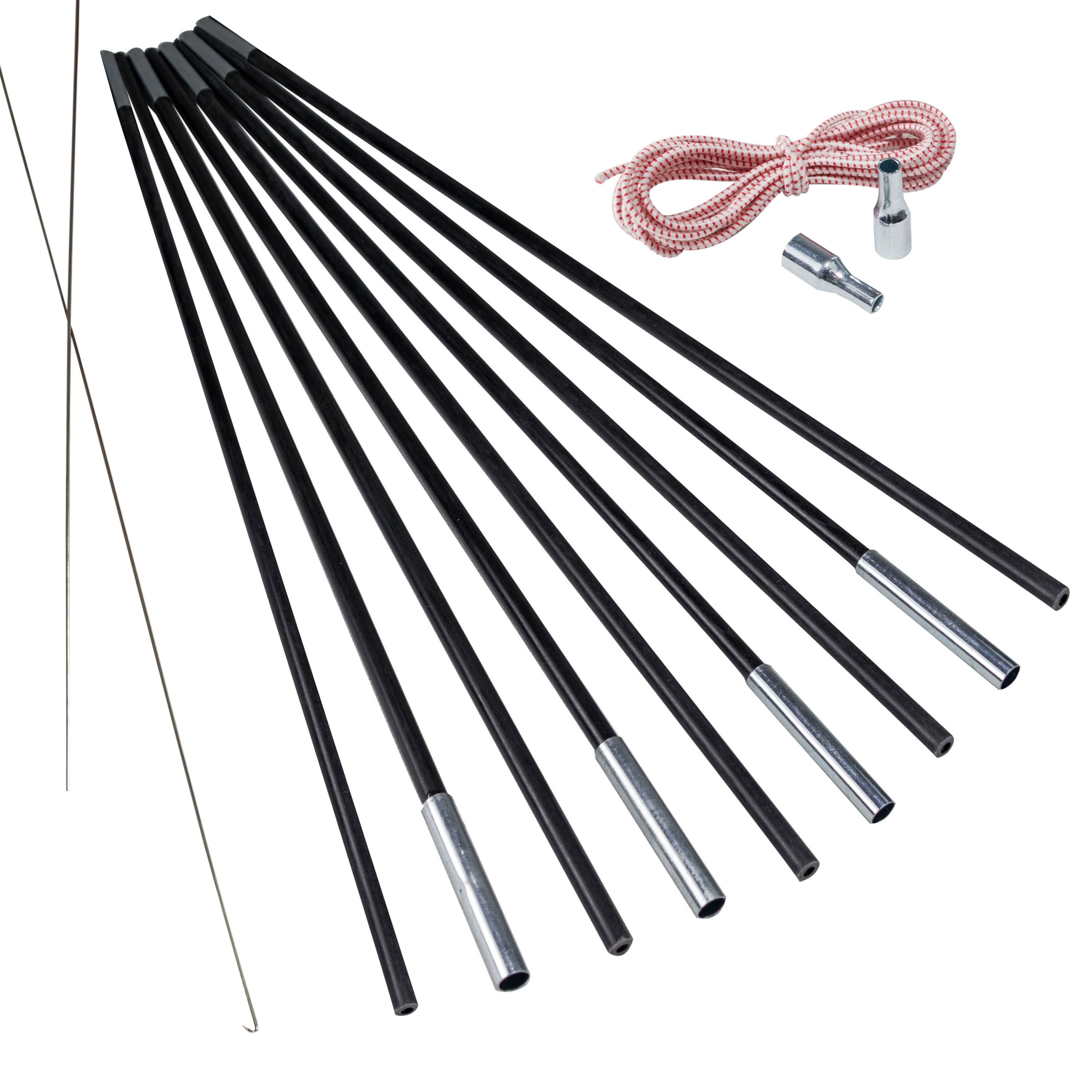 Image of Fiberglass Tent Pole Ø 9.6 Mm - 550 Cm Consisting Of 9 - Feed Aid Tent Frame Tent Poles - Replacement Poles For Tents - Adjustable - Bending 120cm