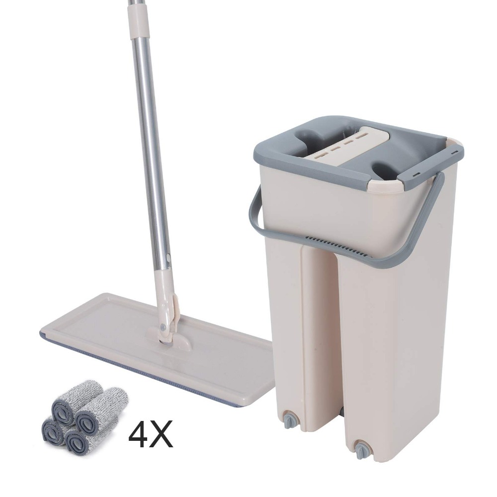 360 flat squeeze microfiber mop and bucket set floor mop and   set mop home floor tiles cleaning wet dry cleaning buckets for floor cleaning details 2
