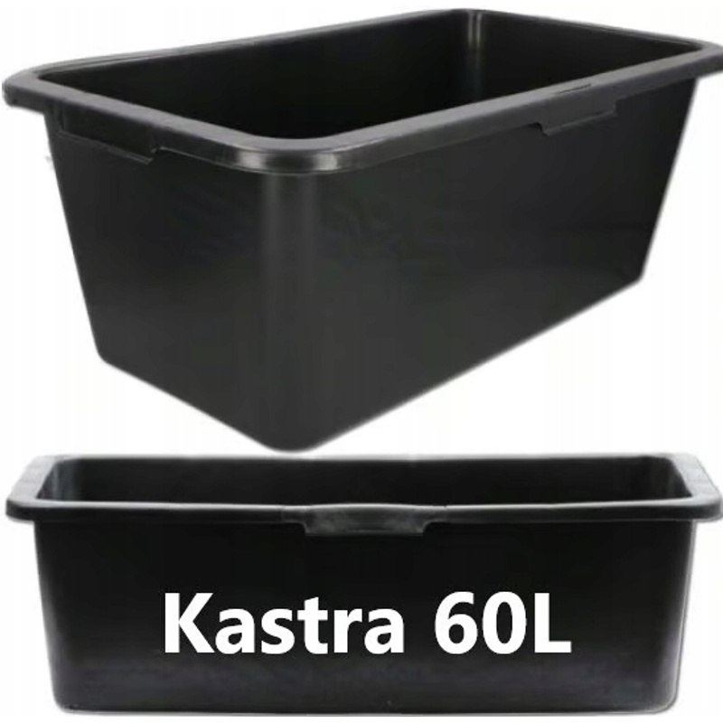 zdjęcie przedmiotu zaprwę 60l   prostokątna kastra budowlana kasta uchwyt pojemnik wiadro plastikowe ogrodu mopa zewnątrz kuchni wody  u ogrodowe poidło zaprawy skrzynka narzędziowa