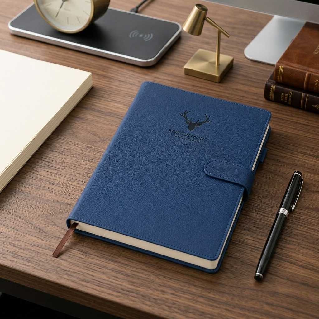 TEMU 1pc Durable A4 Soft Leather Notebook - 400 Pages Of Thick Lined Paper, 29x23cm Journal - For Business, Home Writing & Recording - Ideal For