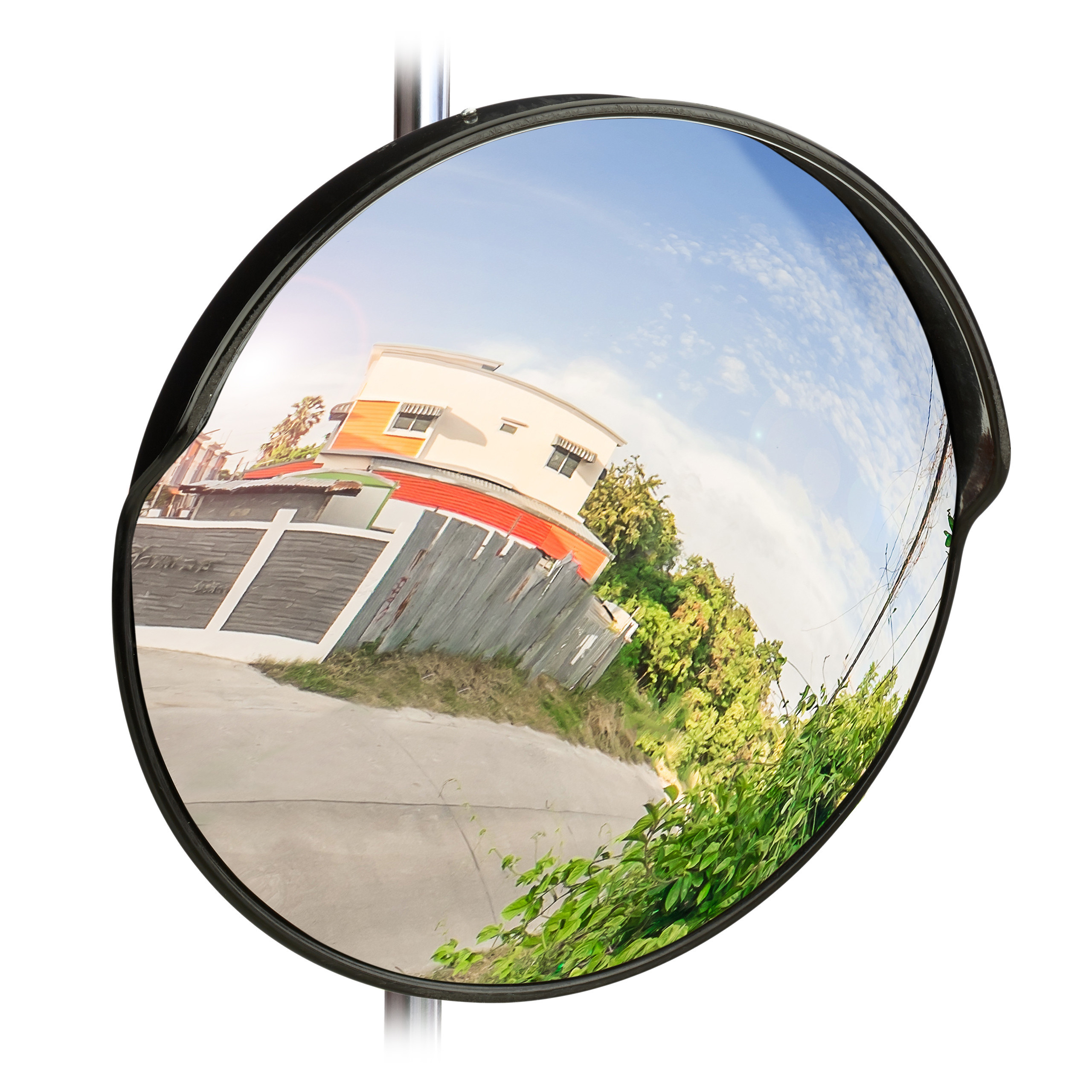 Black Traffic Mirror