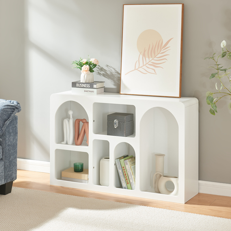 Image of Sideboard Vågå With Open Compartments 110x30x70 Cm White