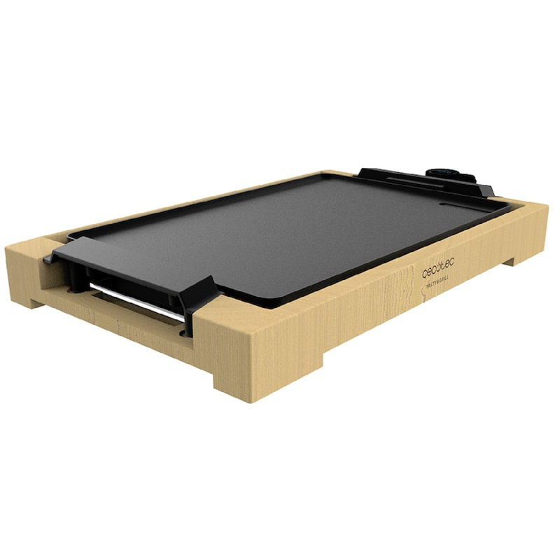 TEMU Cecotec Plancha de Asar eléctrica &Grill 2000 Bamboo. 2000 W, Estructura de bambú, Termostato regulable