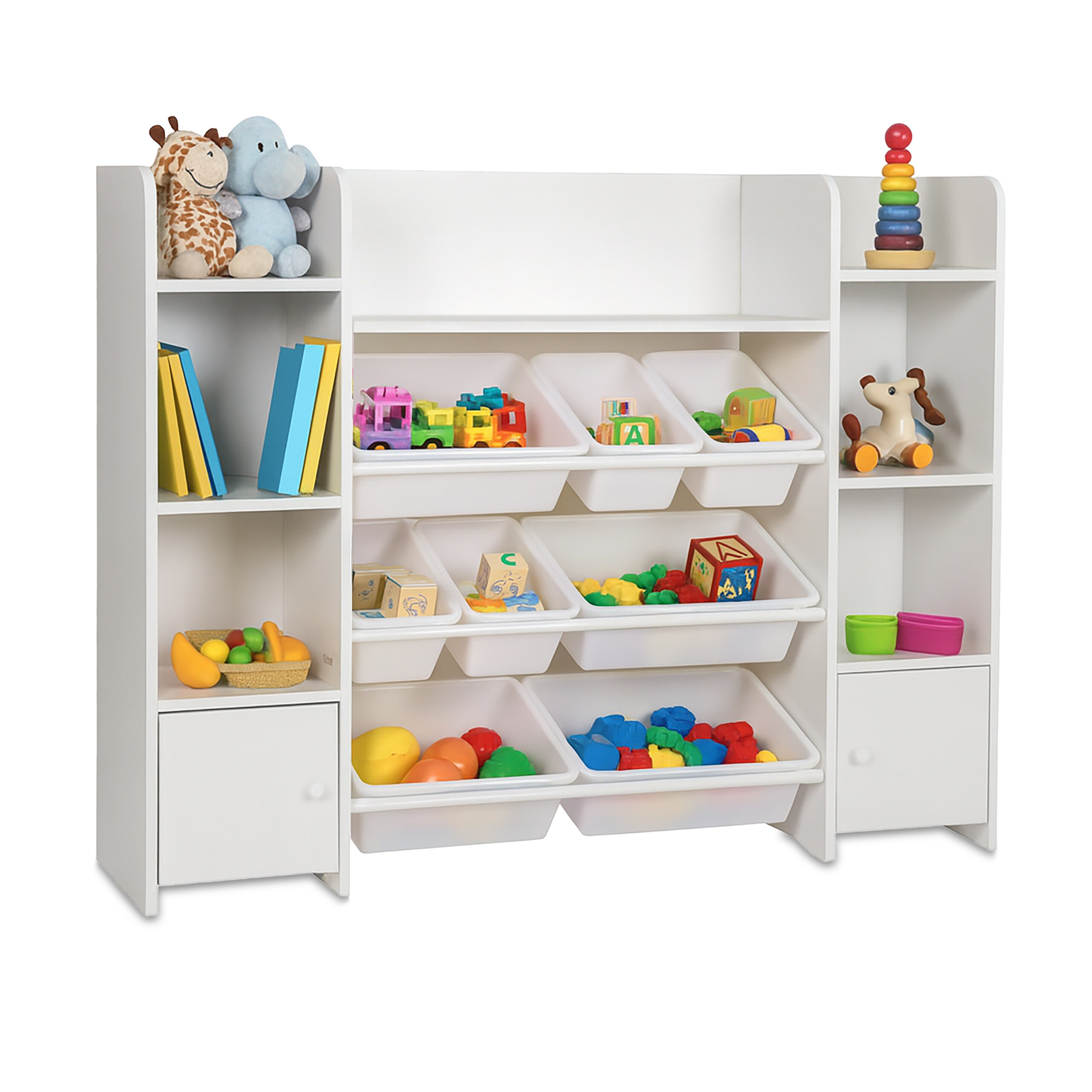 Children's Shelf In White - (w)139 X (h)94 X (d)30 Cm