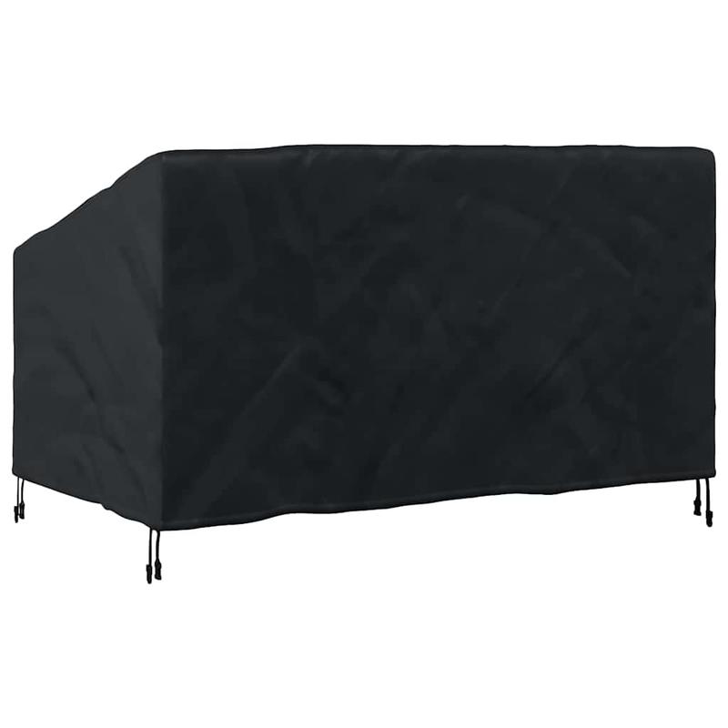 Housses Meubles Jardin - Lot De 4 (Canapé, 2 Fauteuils, Table Basse) Imperméable 210D, Coupe-Vent (Noir) - 8
