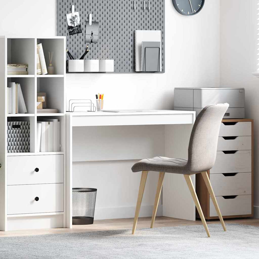 Image of Vidaxl White Desk 100 X 40 X 76 Cm, Living Room, Modern Home Desk, Compact, Durable Writing, Minimalist For Students, Functional For Kids