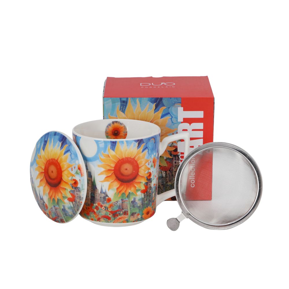 Teapots With Strainer & Lid Modern Sunflower – 0.45l