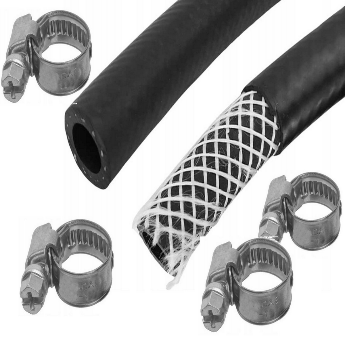Image of 1 Meter Fuel Hose Kit With Hose Clamps