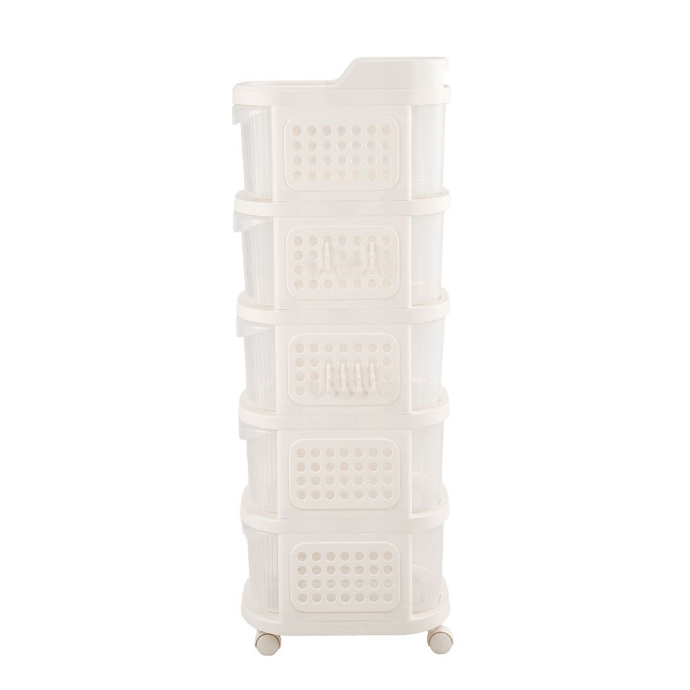 5 Layers Multipurpose Rolling Plastic Drawer Storage Cabinet
