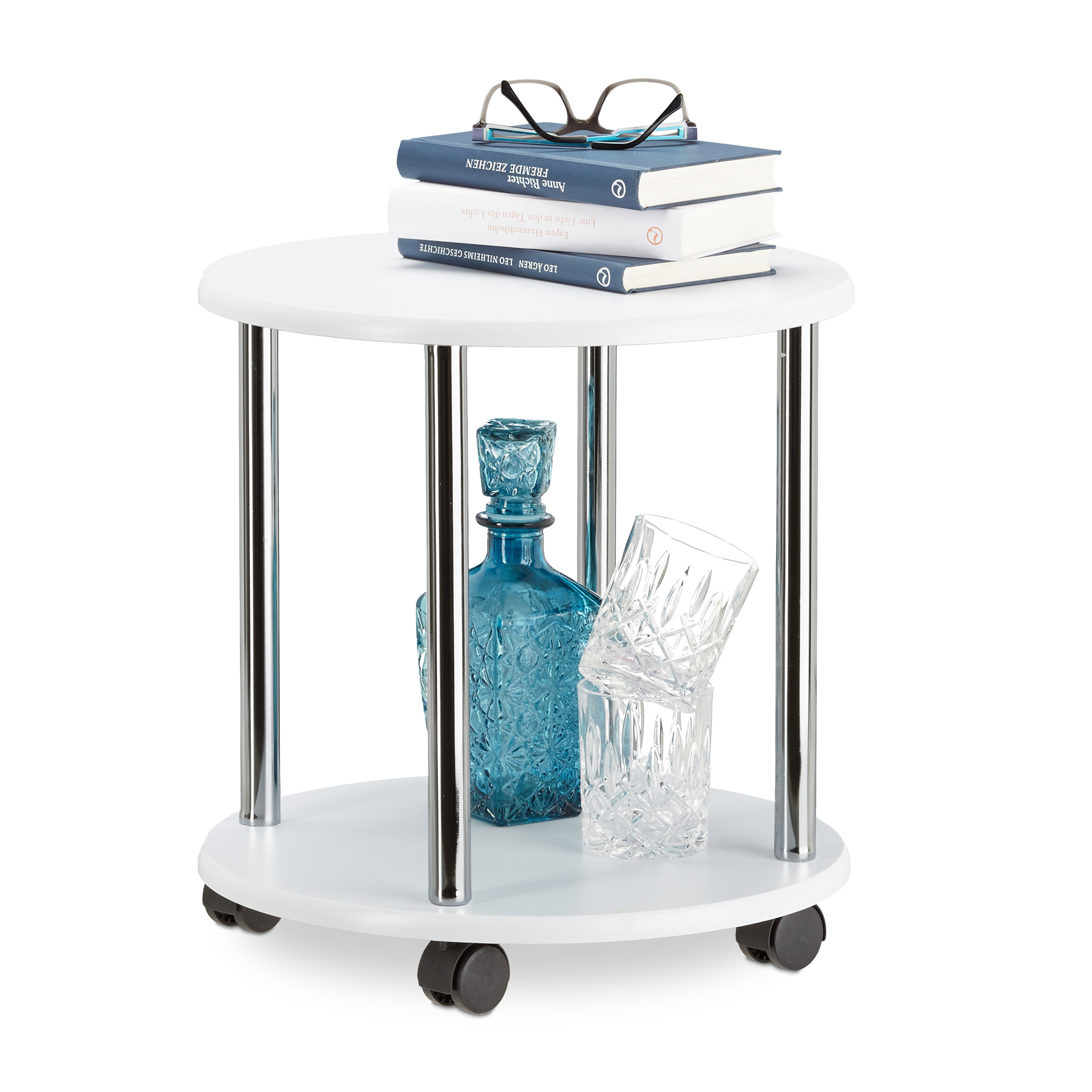 White Side Table - Ø40 X (h)41.5 Cm