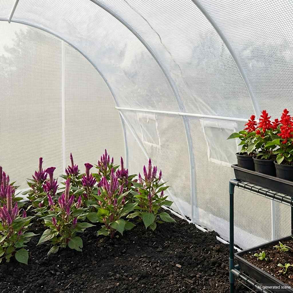 Image of Vidaxl Greenhouse 4 Side Door Garden Greenhouse Garden House Cold Frame 9m² 300x300x200cm