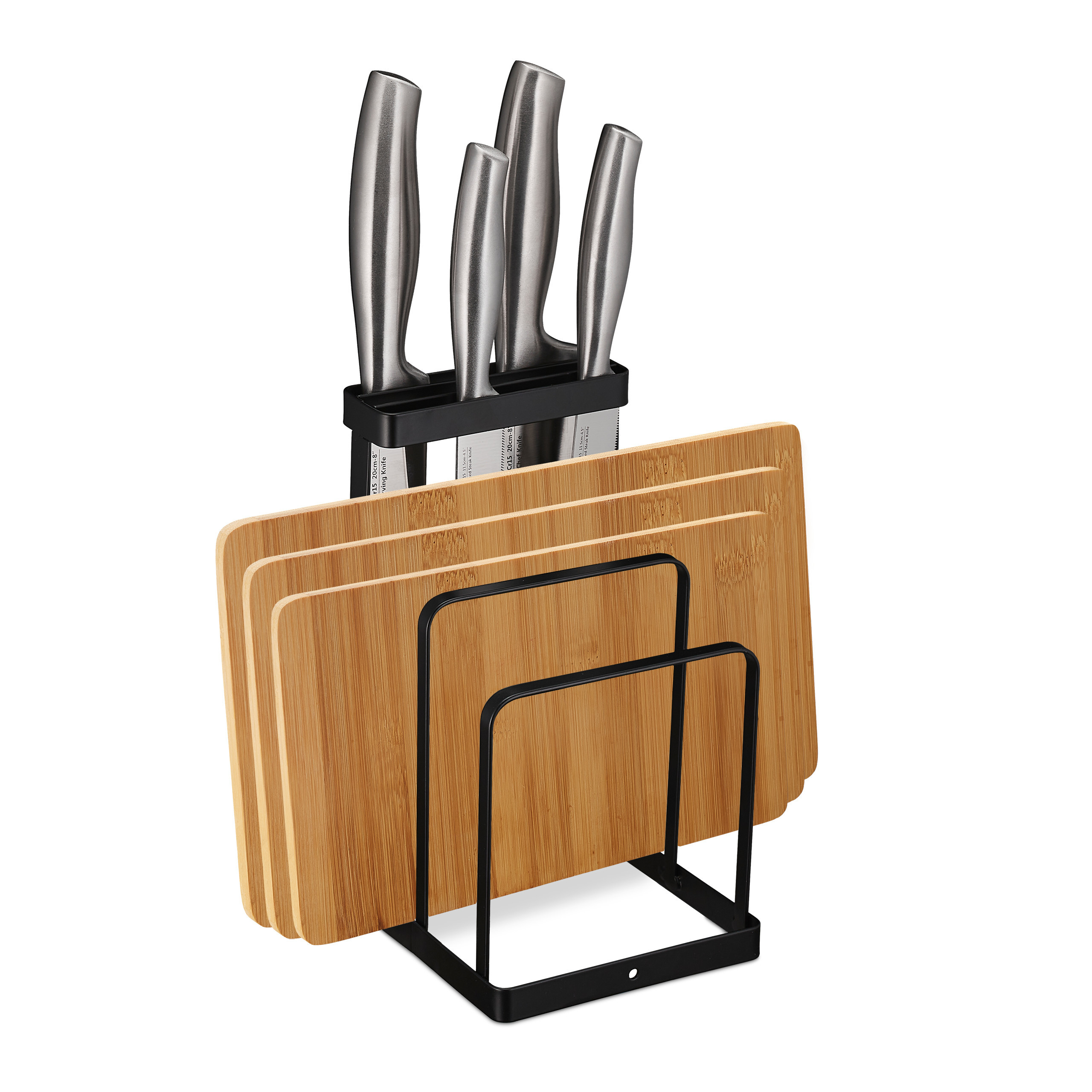 Cutting Board Holder & Knife Holder In Natural