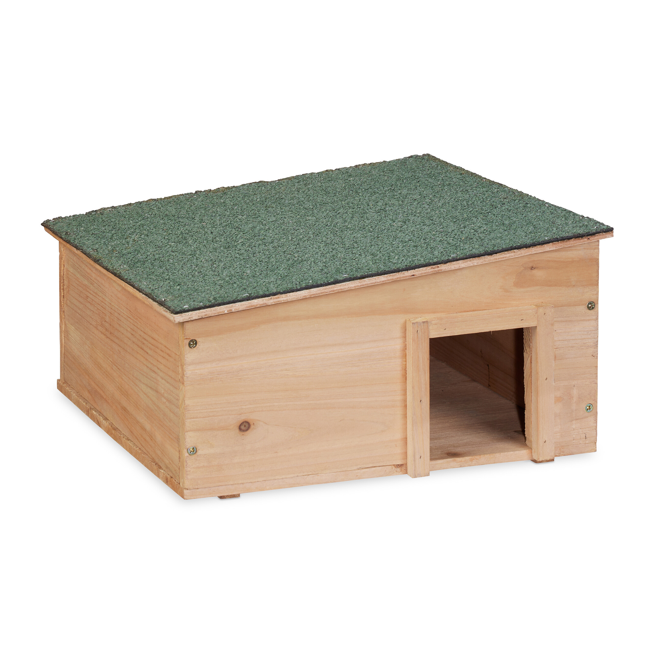 Hedgehog House In Brown - (w)40 X (h)21.5 X (d)40 Cm