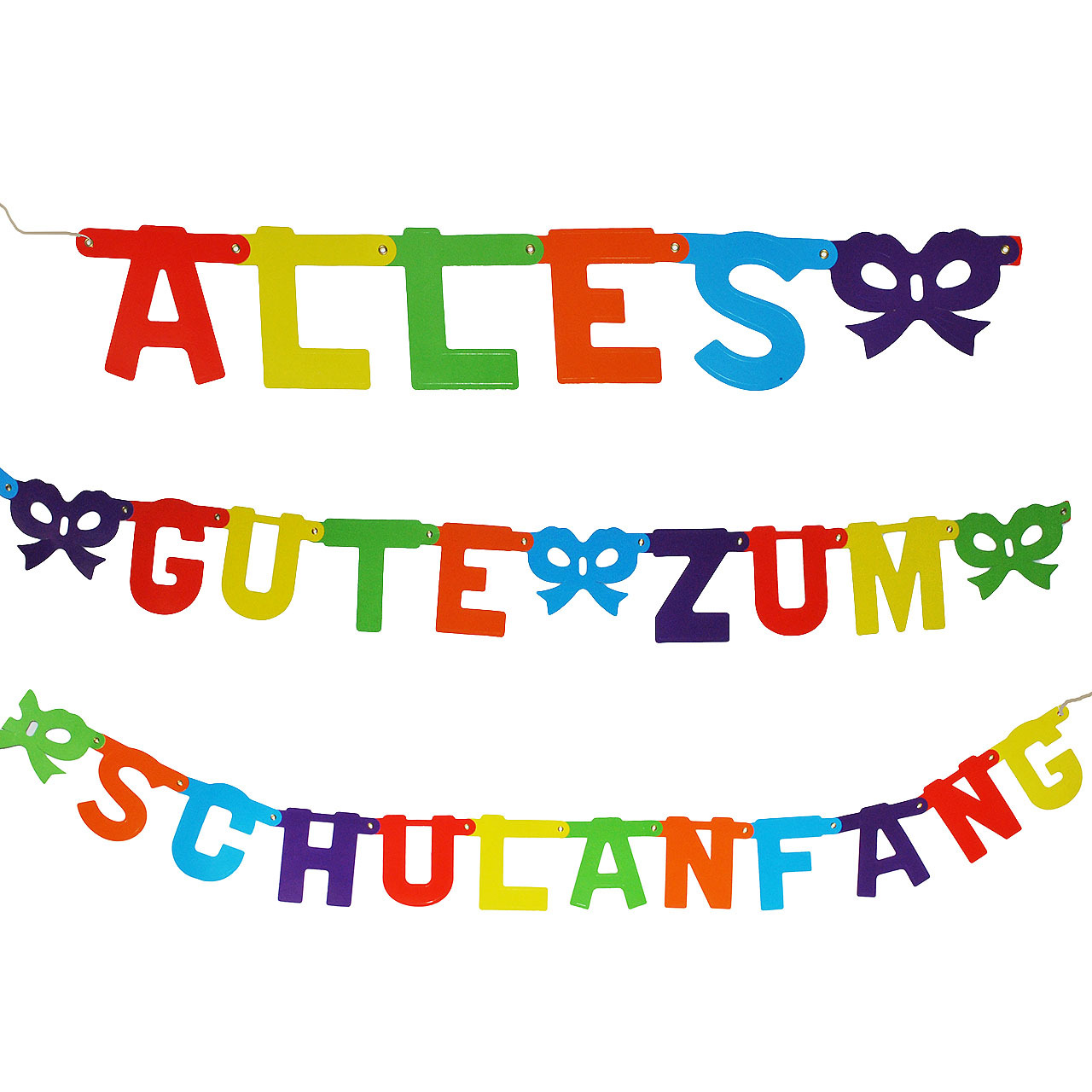 Image of To School" - 3.1 M Garland - Kids Party - School / Celebration - Abc / Children's Birthday - Table Decoration - One..