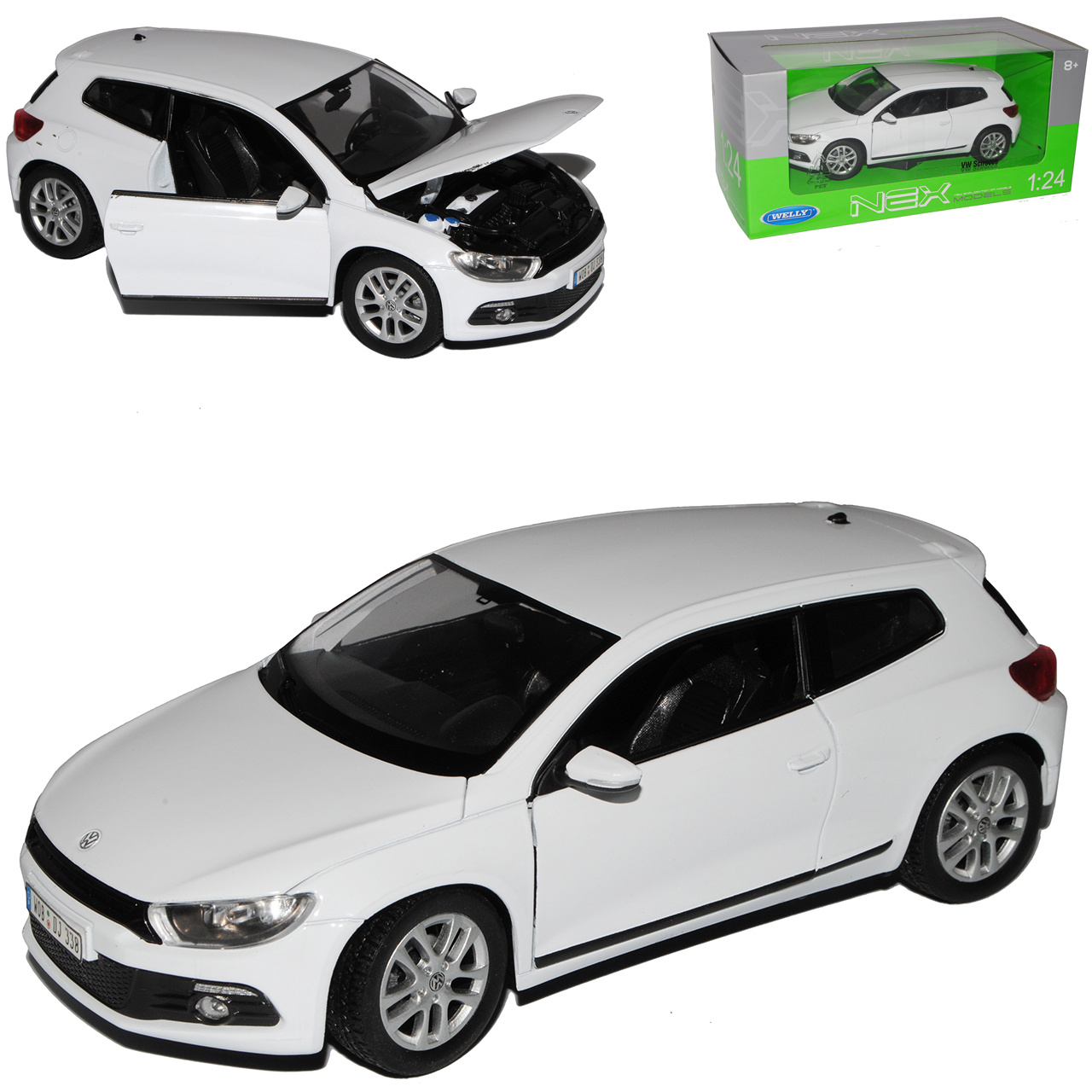 Image of Vw Scirocco Coupe White 3rd Generation Type 13 From 2008 1/24 Welly Model Car