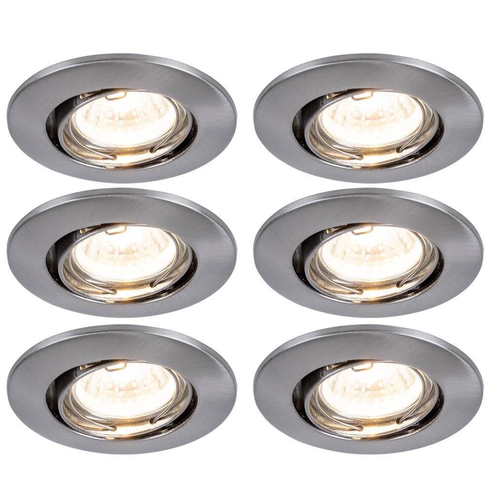 6-piece Set Recessed Round Ceiling Spot Lights For Living Room Lighting, Paulmann 993.77