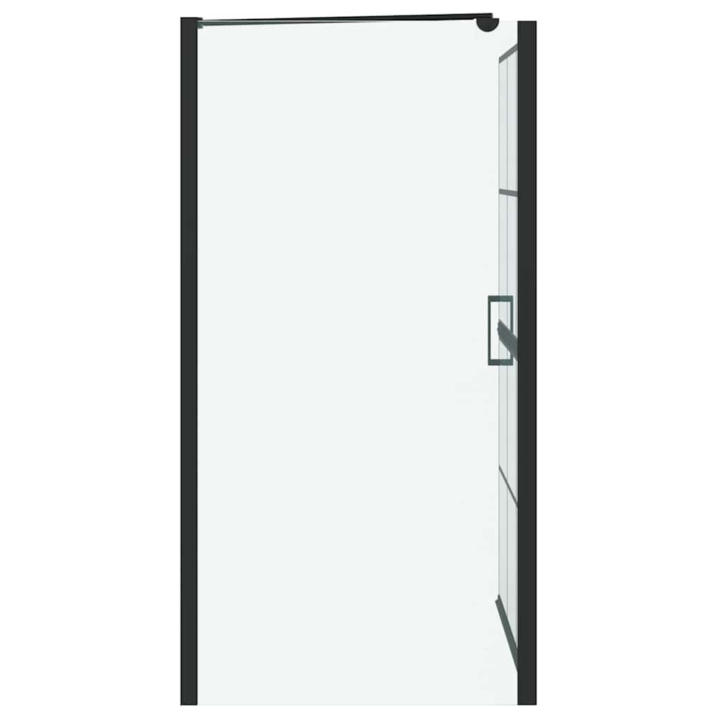 Mayfair Bath Shower Screen Black and Transparent