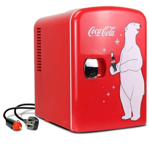 4l mini fridge portable cooler warmer for bedroom car skincare 12v pb red