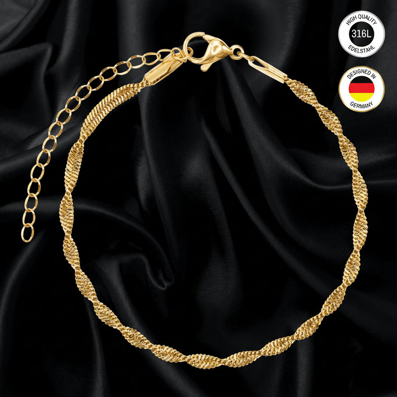 Image of Women's Bracelet - Gold Colored - Cord Design - Waterproof