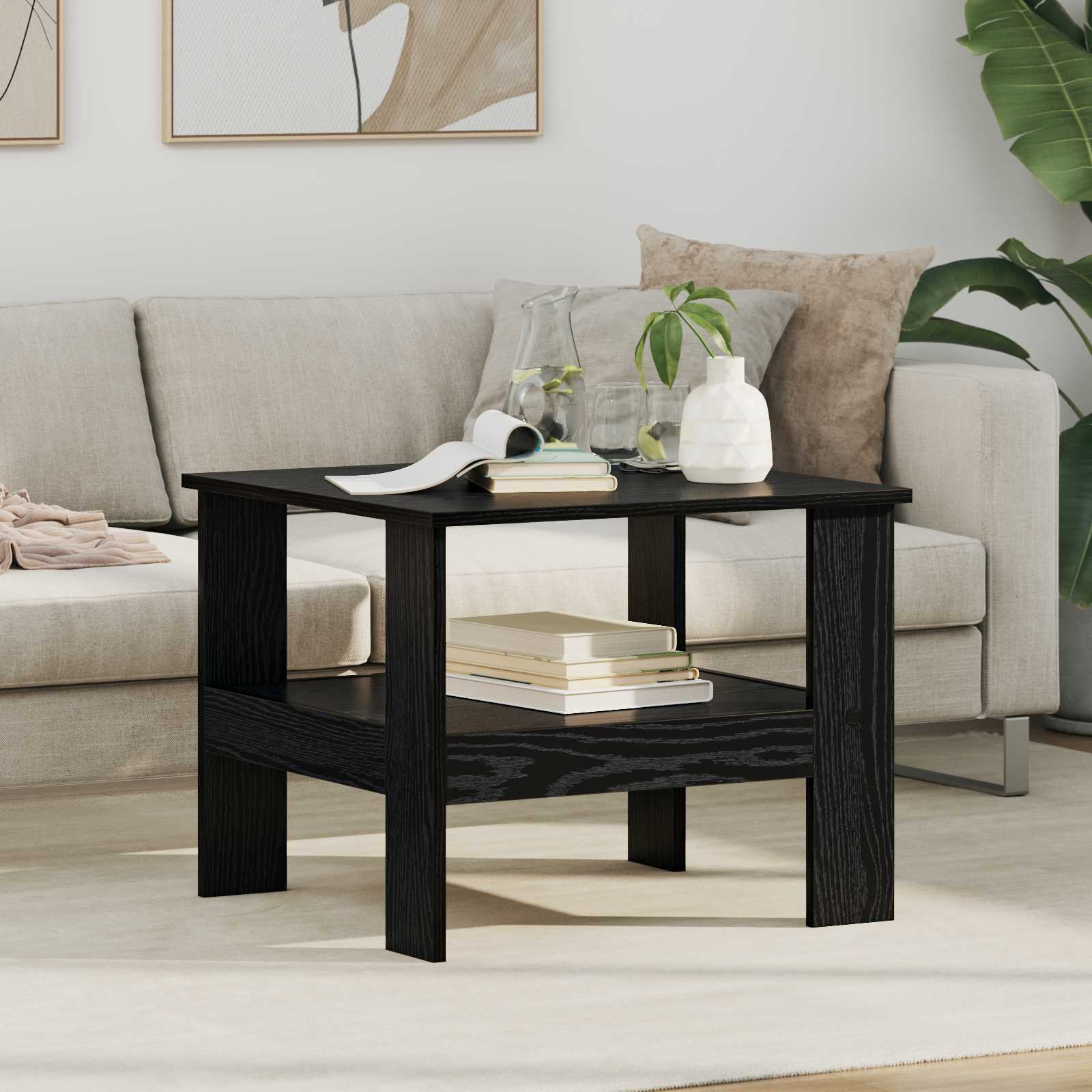 Vidaxl Coffee Table Living Room Table Table Made Of Wood-based Materials Rectangular Indoor Table Decorative Surface Living Room Furniture Modern Coffee Table Stylish Centerpiece Room