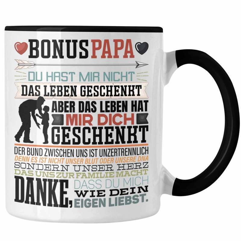 E-shop Bonus Papa Tasse Stiefvater Geschenk Stiefvater Vatertag Lustiger Spruch
