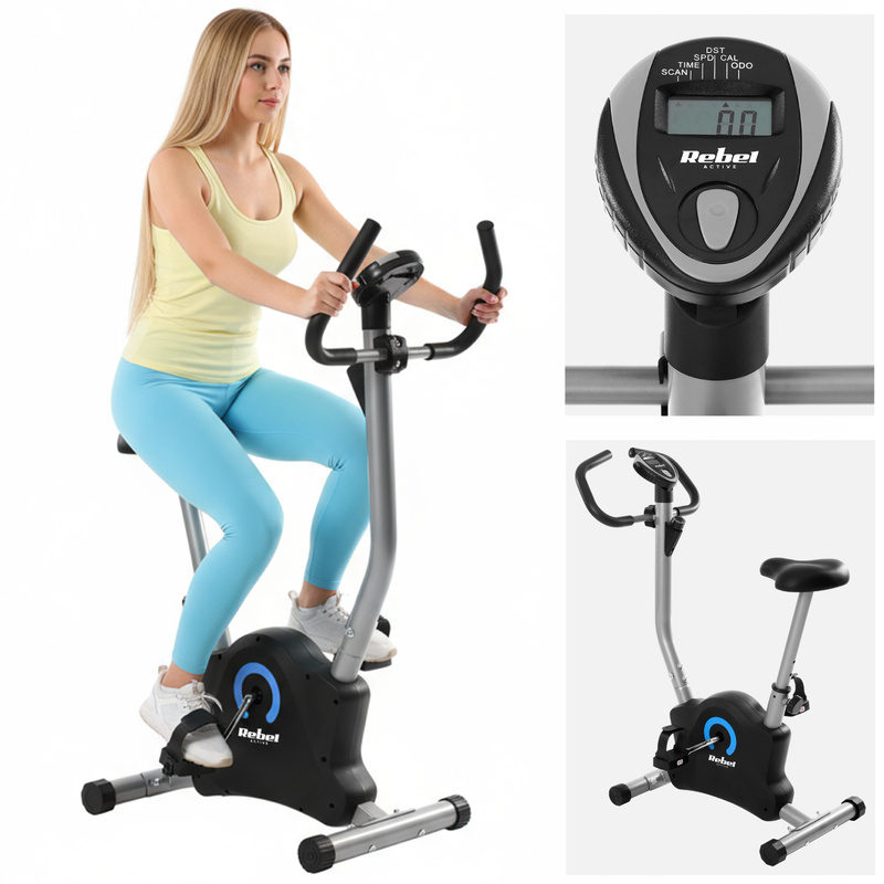 TEMU Active Mechanical Belt-powered Stationary Lcd Training Bike