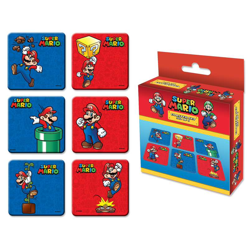 E-shop Super Mario - Untersetzer Mario Poses 6er Set