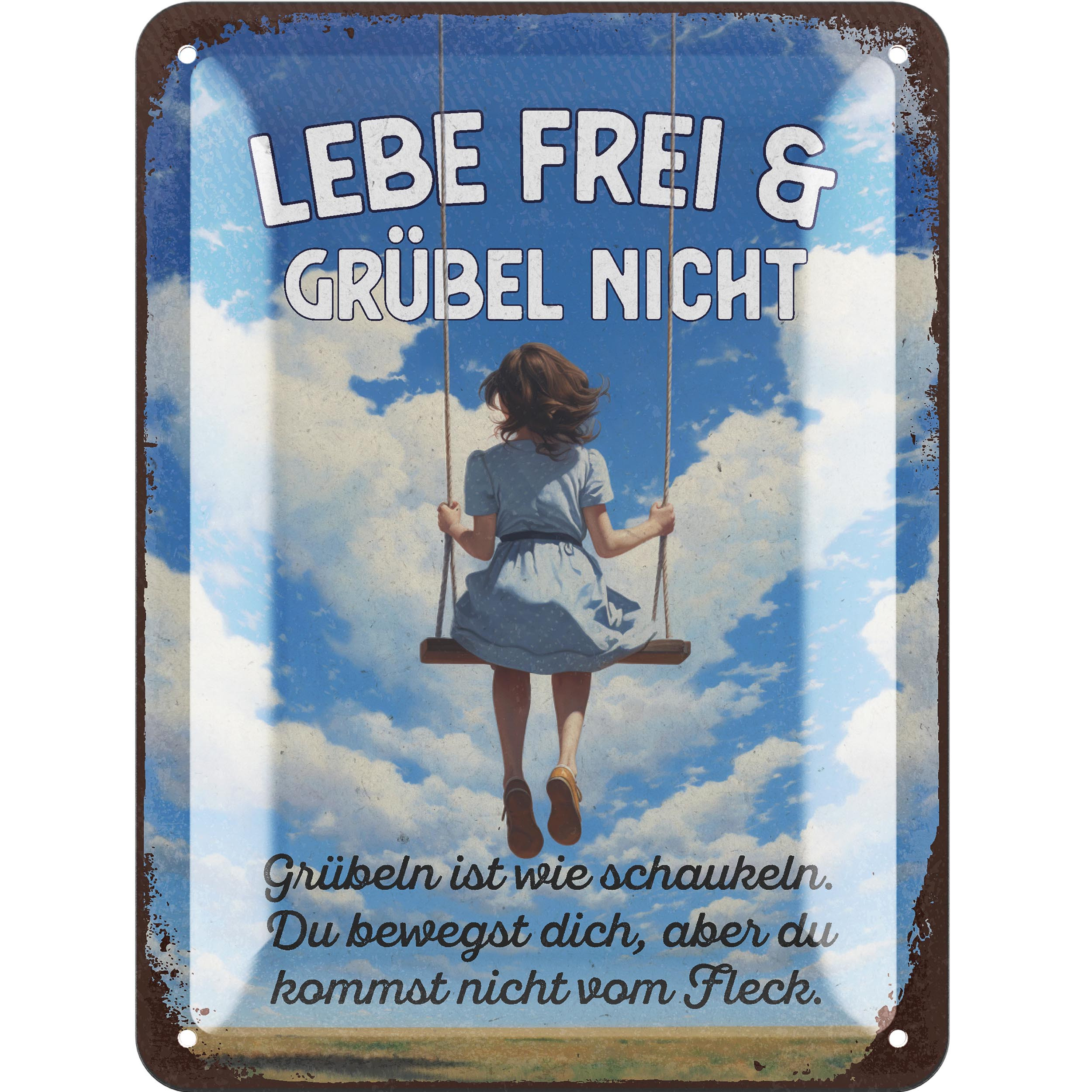 Image of Funny Signs With Sayings – Live Free – Retro Metal Sign For Garden & Kitchen, 15x20 Cm