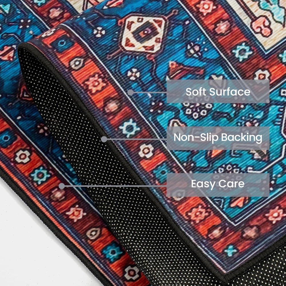 vintage carpet with anti slip backing suitable for use in living rooms bedrooms and dining rooms pet friendly carpet enriching home decor details 5