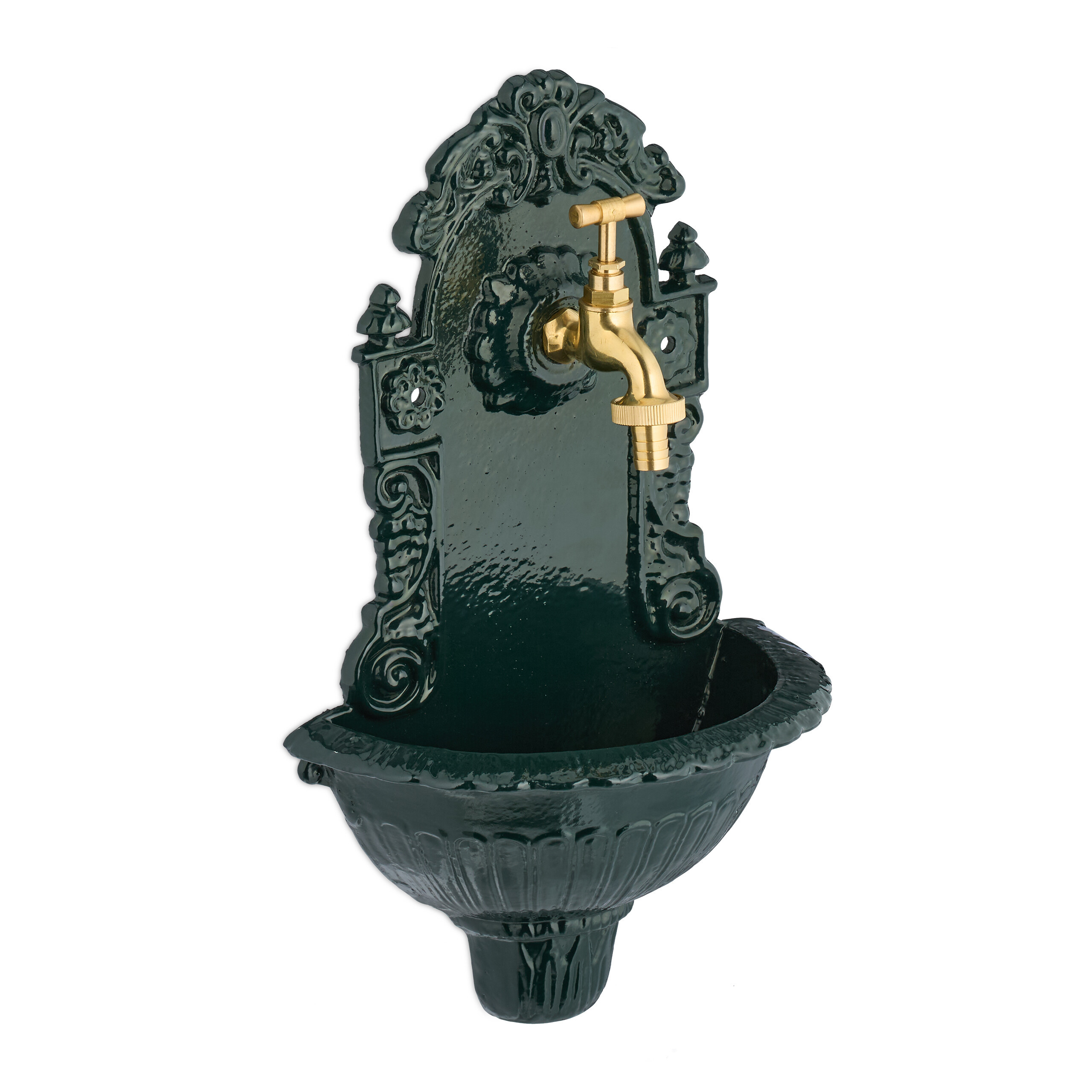 Wall Fountain /golden - (w)24.5 X (h)40 X (d)15 Cm