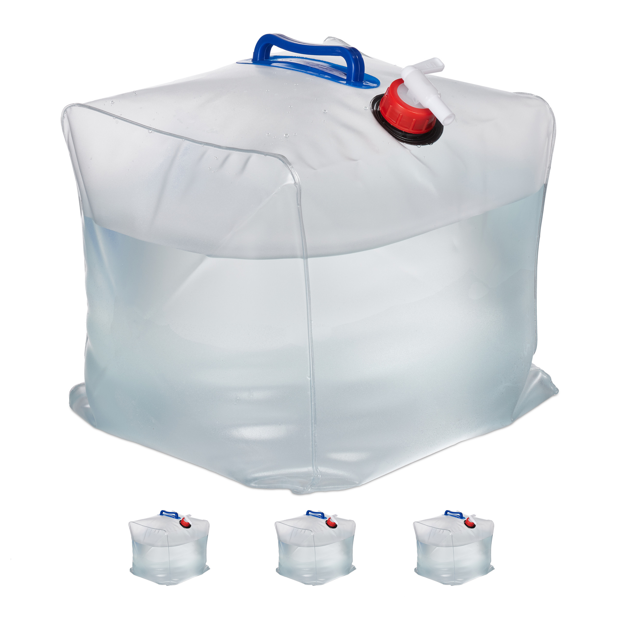 Image of 4x Transparent Water Canisters - 20l