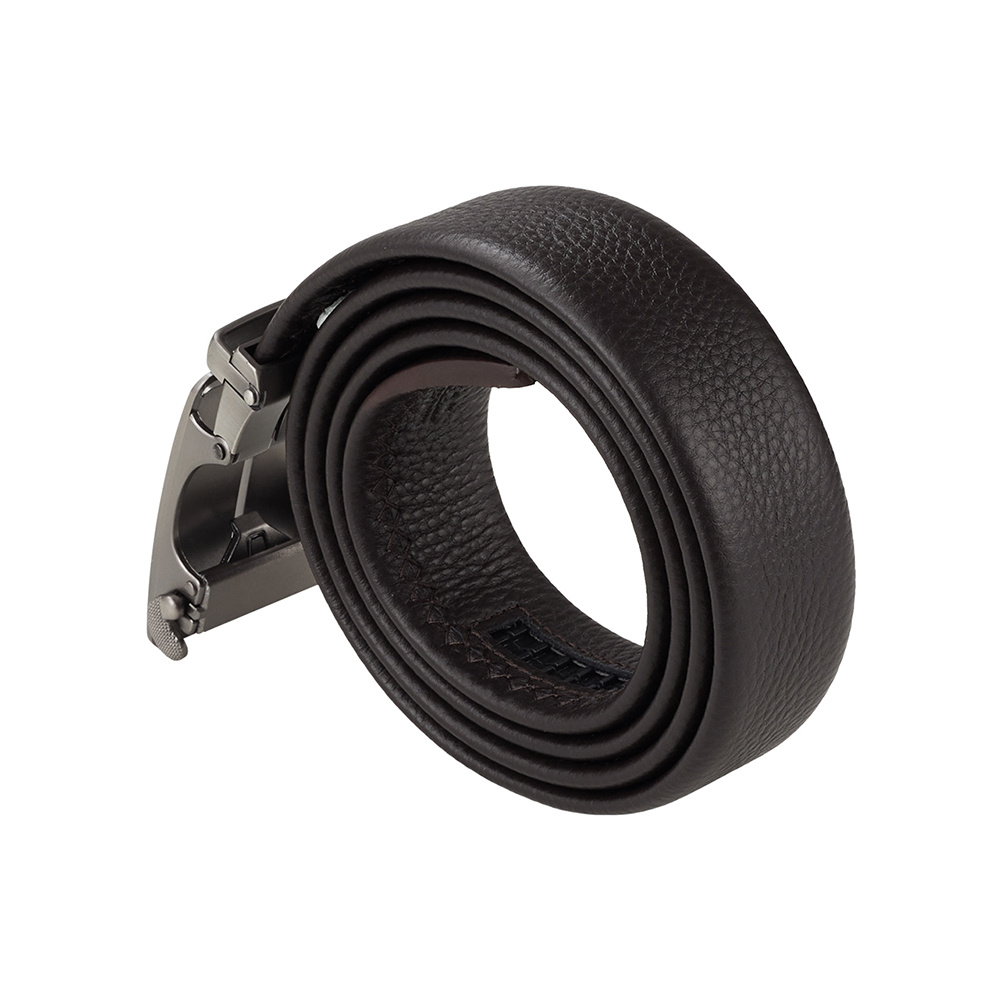 Men's Adjustable Ratchet Waist Belt with Smooth Automatic Fastening Buckle