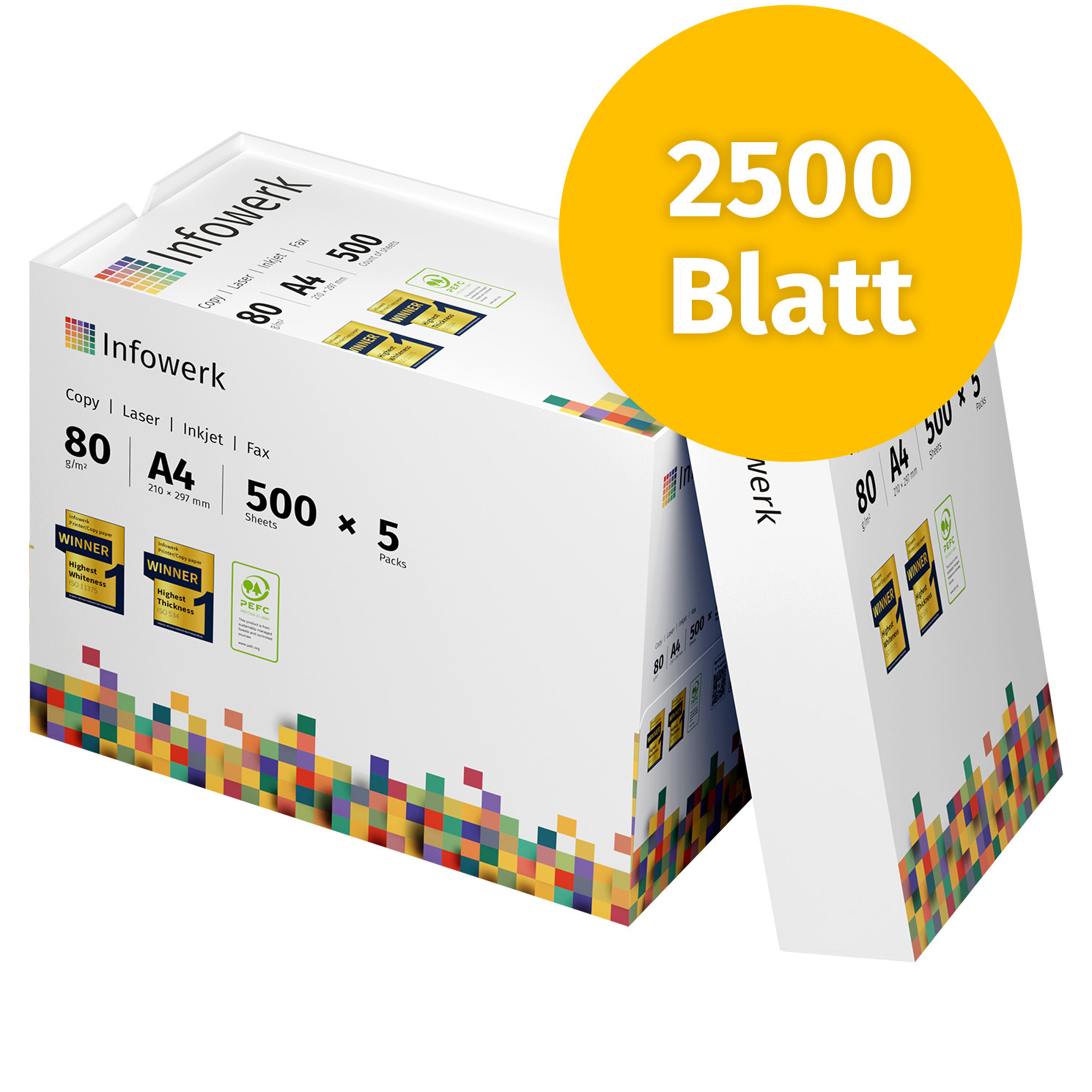 Printer Paper 2500 Sheets 5 X 500 A4 80g Pefc Certified