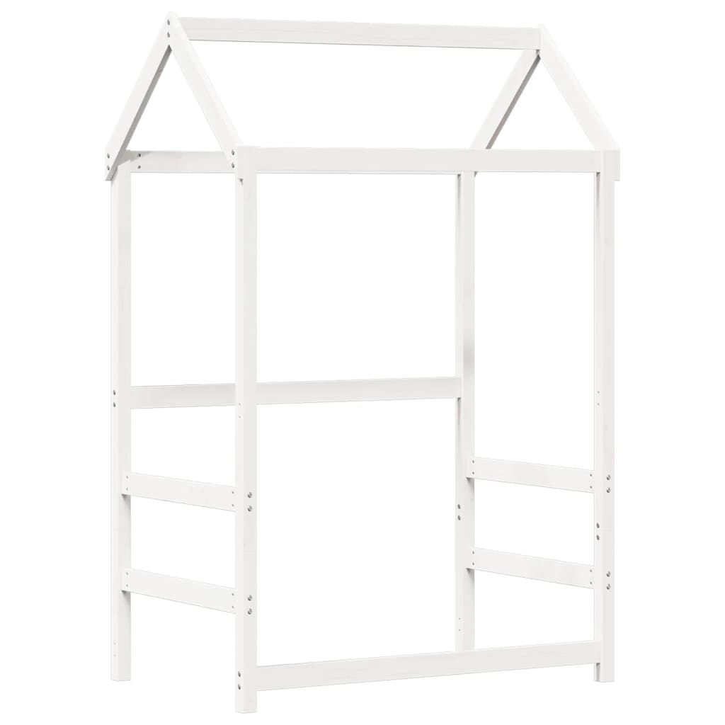 Furniture set, Bed and Bench Set with Roof without Mattress White 80x200 cm