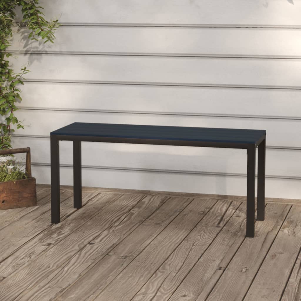 Image of Vidaxl Garden Bench Seat Park Bench Picnic Bench Garden Furniture Steel Wpc