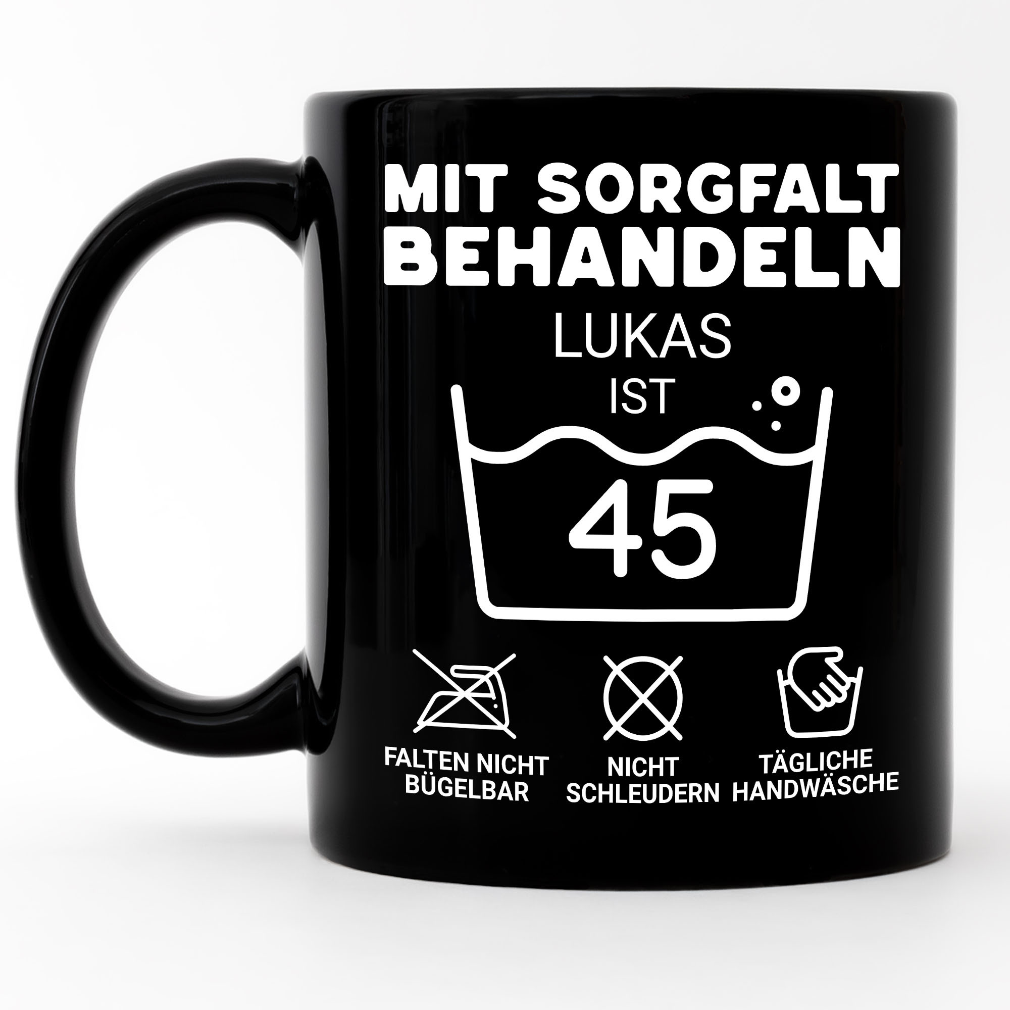 Personalized Mug 45th Birthday - Handle With Care Piece Is 45 - 45th Funny Gift Birthday For Men Women, , Coffee Mug, Ceramic Cup