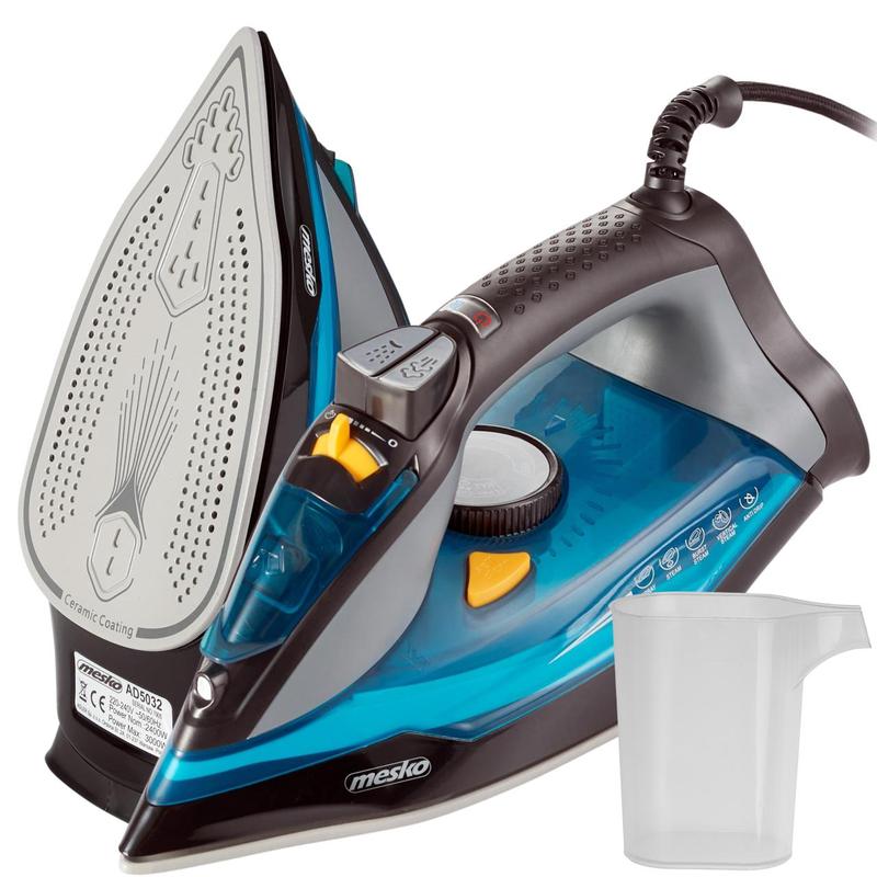 Image of Steam Iron 3000w, Ceramic, Auto-off, Drip Stop Ceramic Steam Foot, 3000w, Vertical Ironing, Auto-off