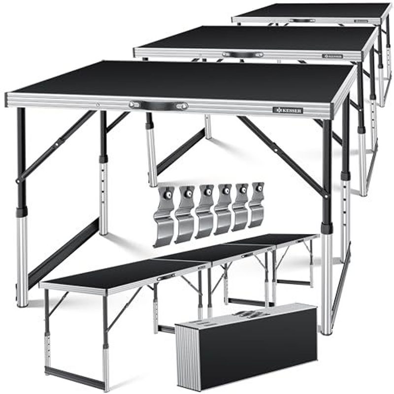 Kesser Multifunctional -part Height-adjustable Folding Table Tapestry Table Camping Table Buffet Table Side Table Multipurpose Table Table With Pull-out Function