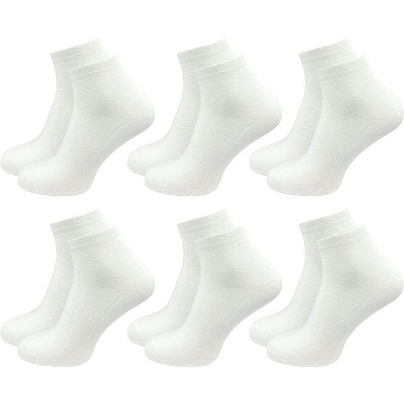 Image of Quarter Socks For Of Cotton (6 Pairs)