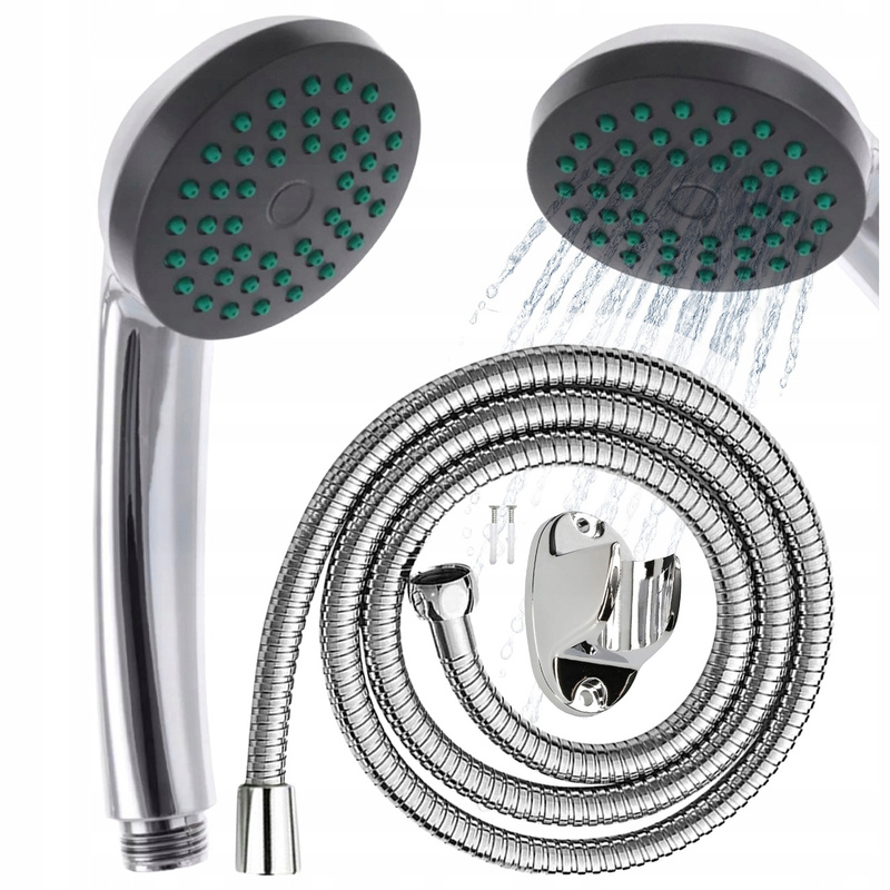Image of Shower Set Shower Head + Hose + Handle Chrome