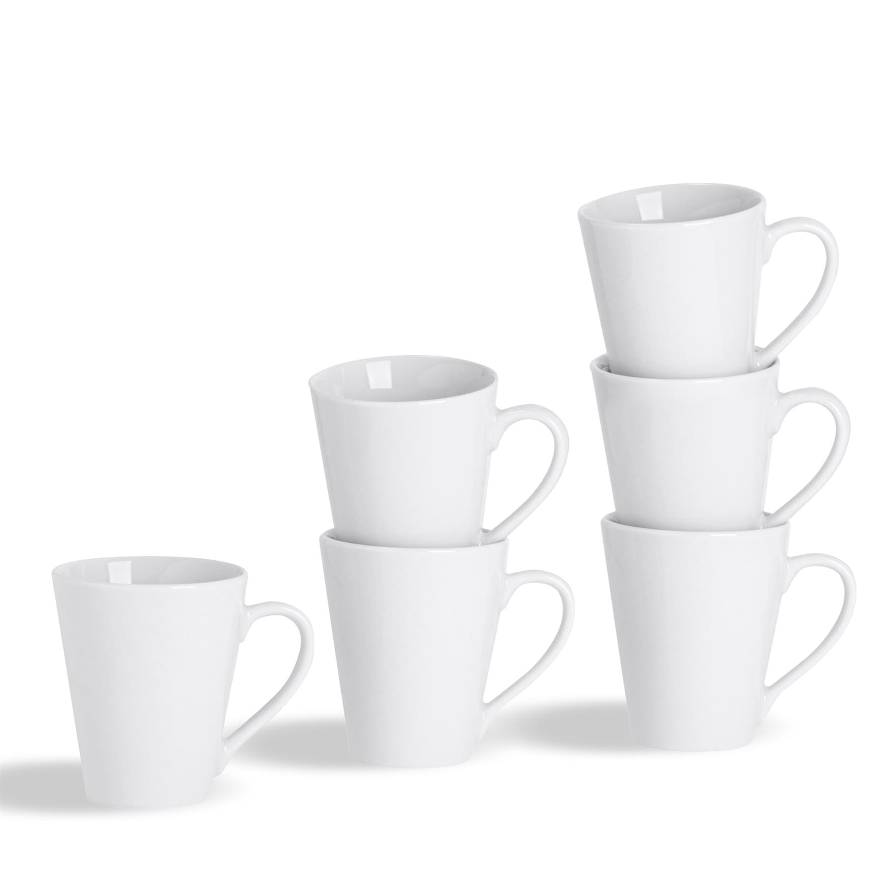 TEMU Set Of 6 Mugs - 285ml Hot Drink Mugs Latte Cups For Latte, Espresso, Cappuccino, Tea And Hot Chocolate