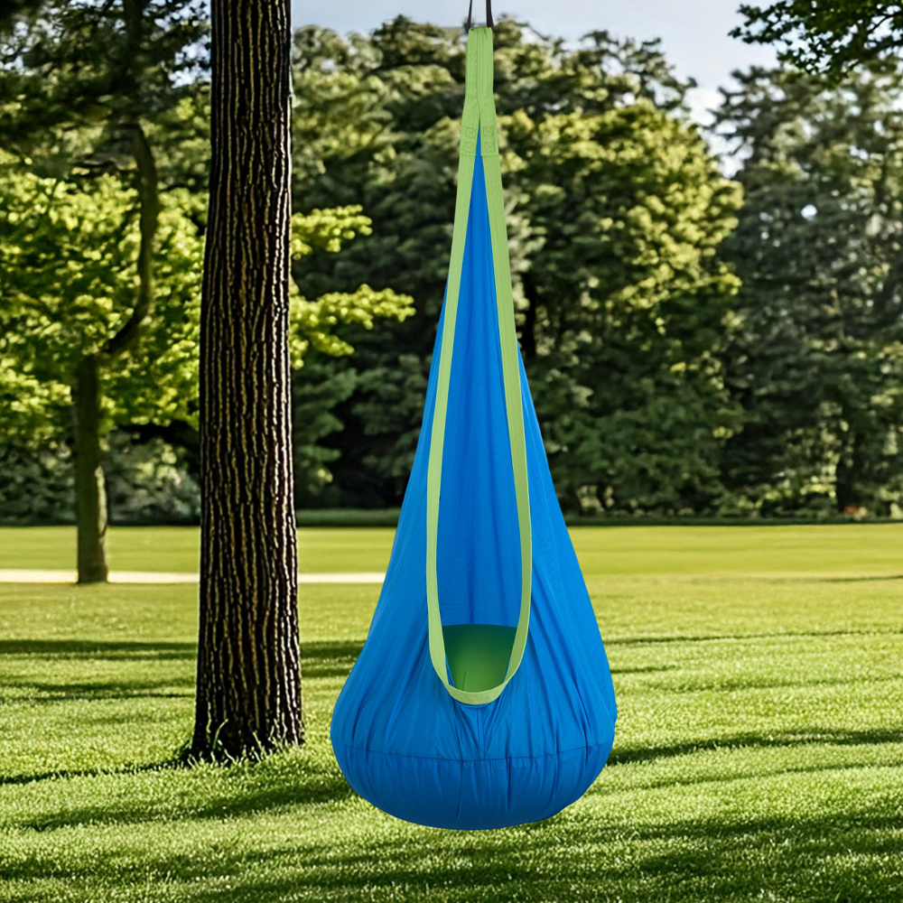 Blue Indoor and Outdoor Dual Purpose Swing Chair with Accessories
