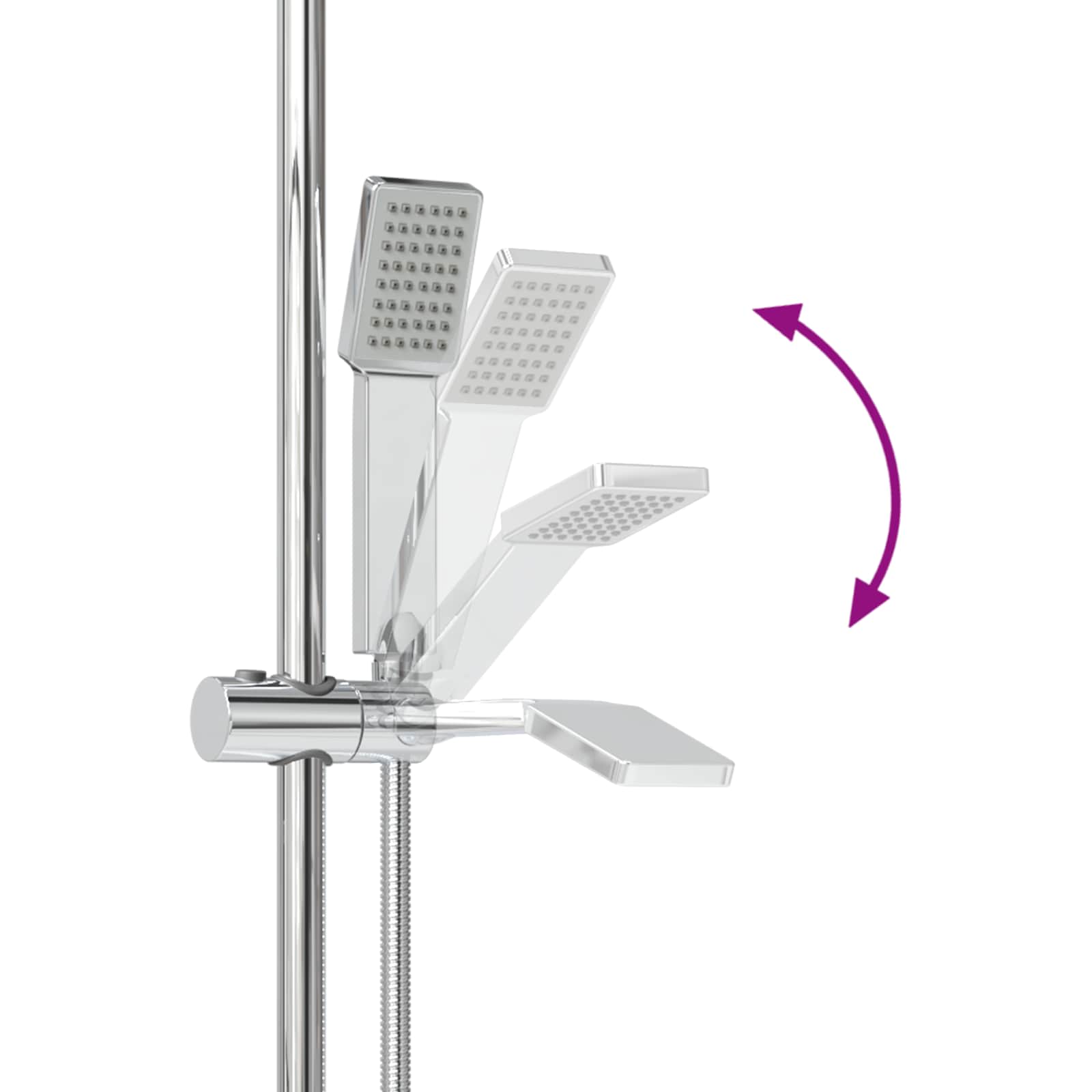 Ashbury Shower System Set with Chrome Finish