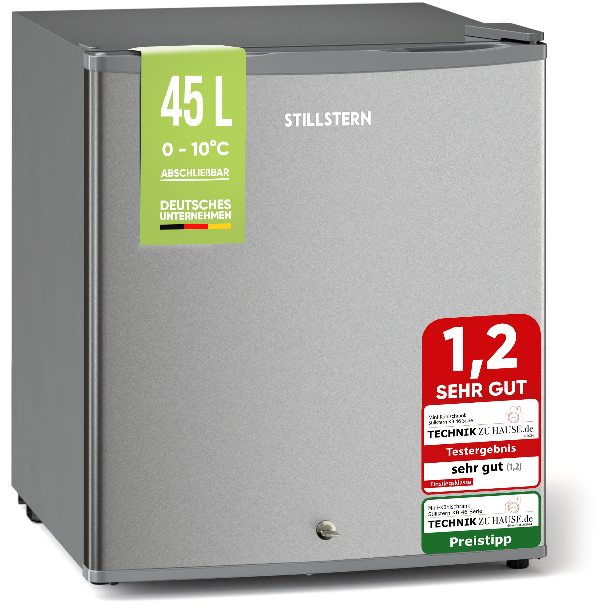 Image of Silent Mini Refrigerator E 45l With Automatic , Lock, Freezer Compartment, Quiet, Ideal For Kitchen, Office, Bedroom, Hotels And Small Apartments Mini Fridge R600a Beverage Cooler