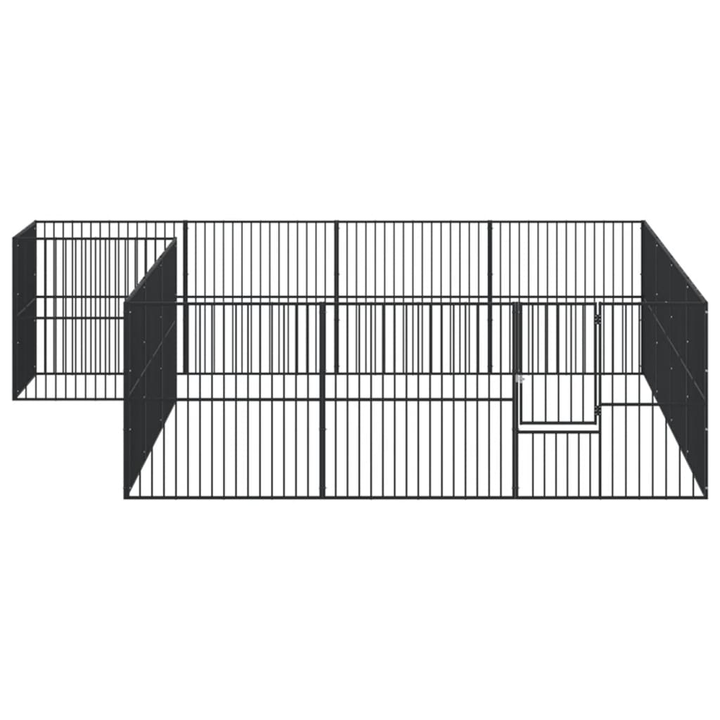 Chelsea Dog Playpen with 16 Panels in Galvanised Steel