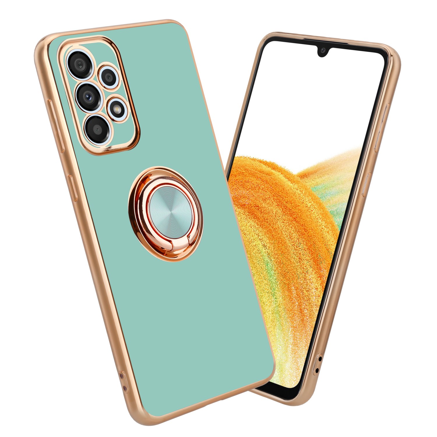 Image of Protective Case Compatible With Galaxy A52 (4g / 5g) / A52s Featuring A Ring, Made Of Flexible Tpu Silicone With Camera Protection And