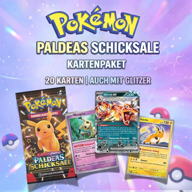 E-shop Pokémon Paldeas Schicksale Karten Pakete - 20 Karten auch mit Holos!