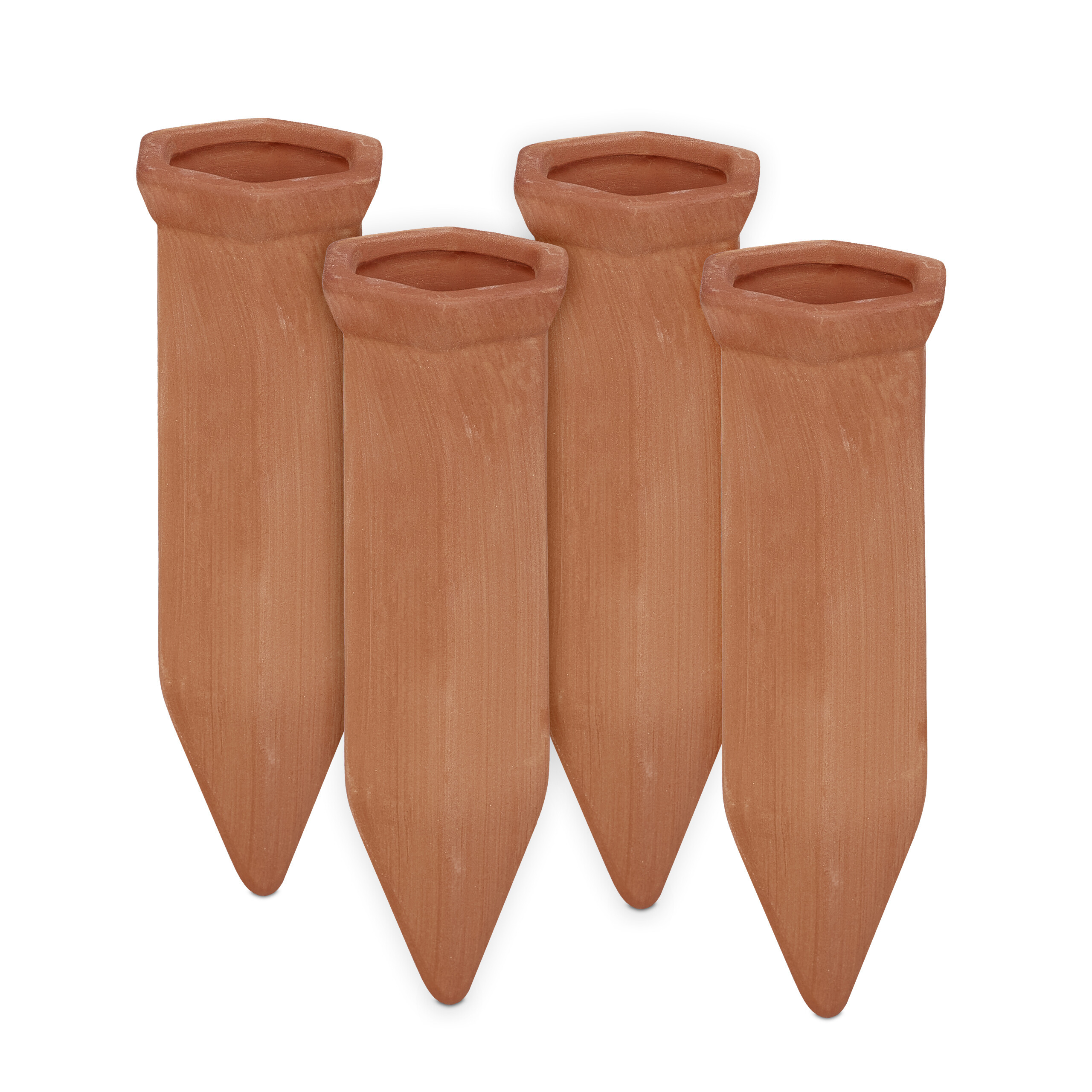 E-shop 4x Tonspitzen Bewässerung in Terrakotta - (B)4.5 x (H)14 x (T)4 cm